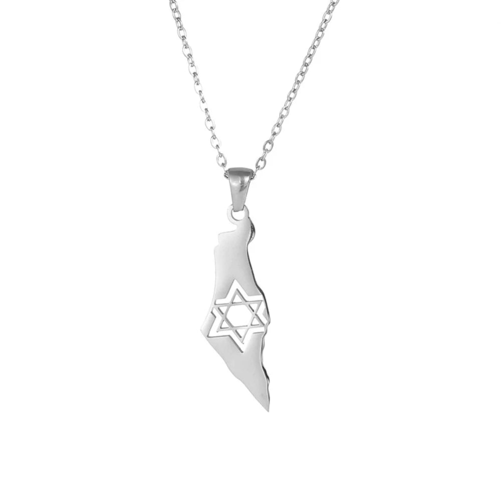 שרשרת ארץ ישראל עם מגן דוד