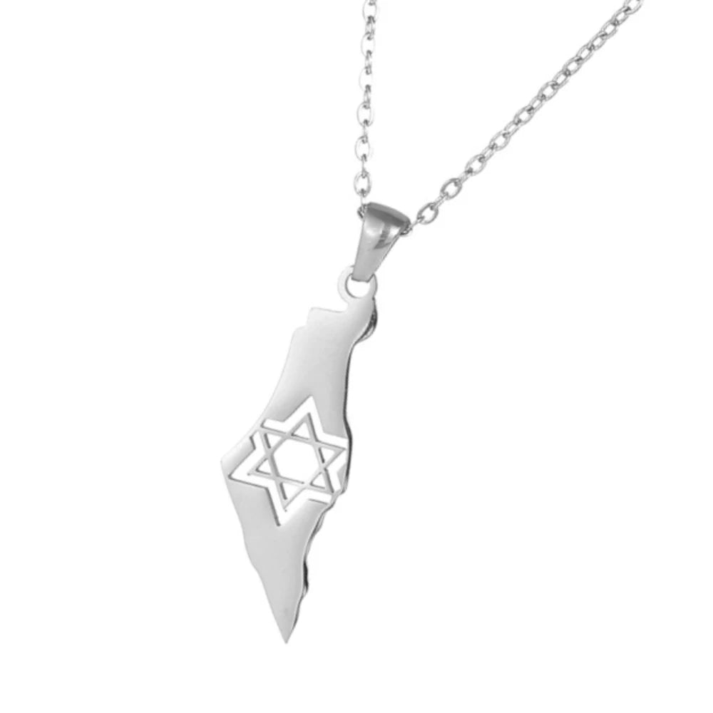 שרשרת ארץ ישראל עם מגן דוד